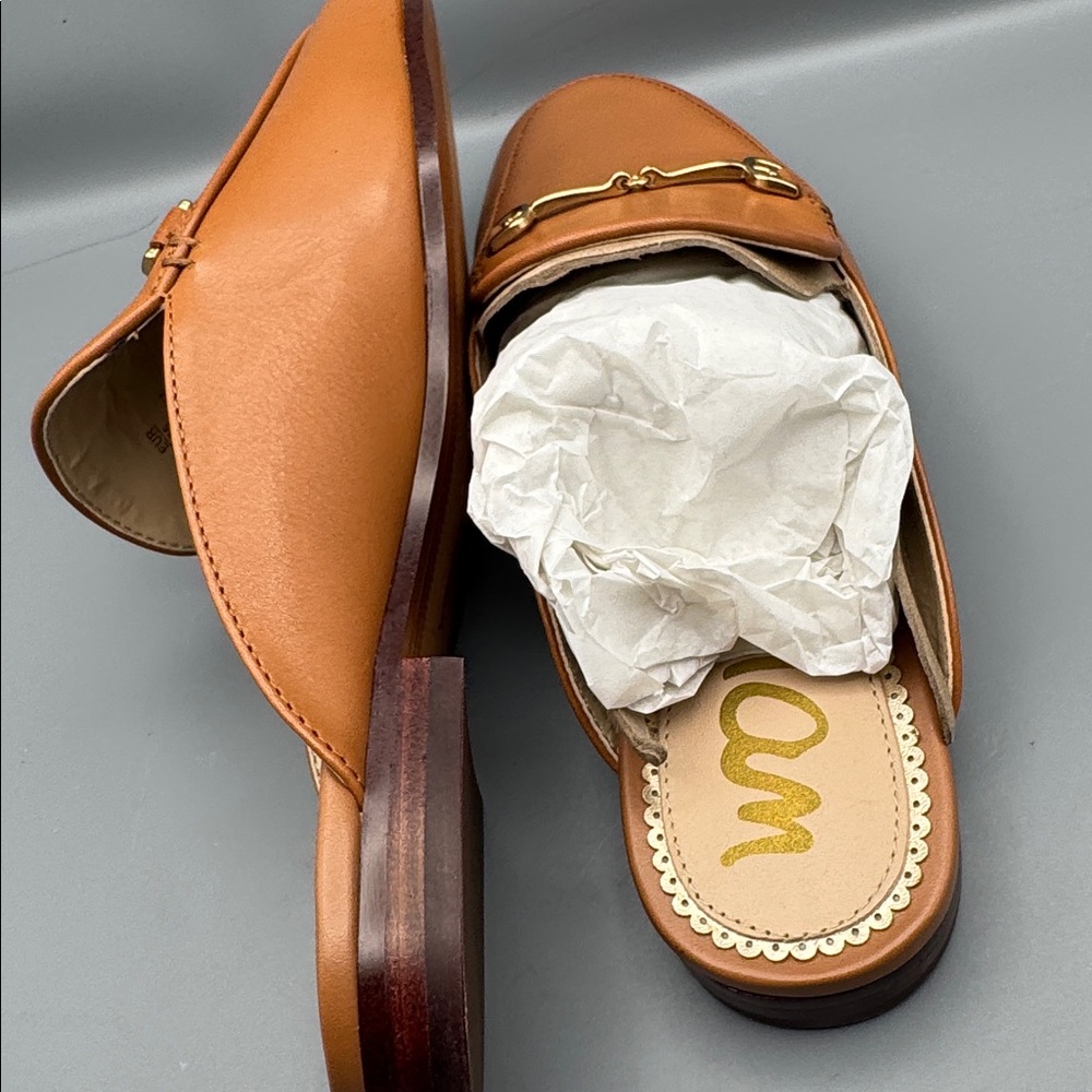 Sam Edelman Tan Leather Mules - Picture 4 of 4